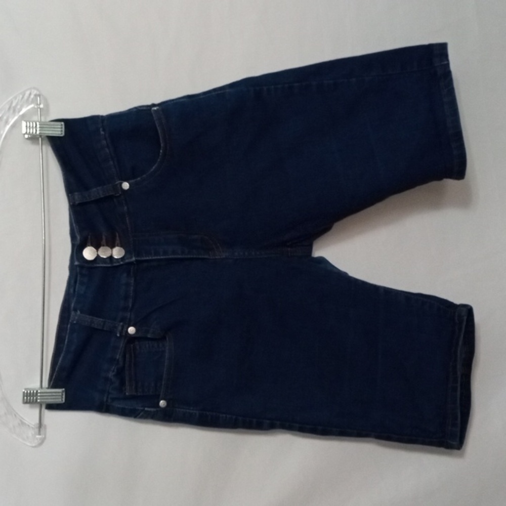 High Waist Denim Shorts - Dark Blue